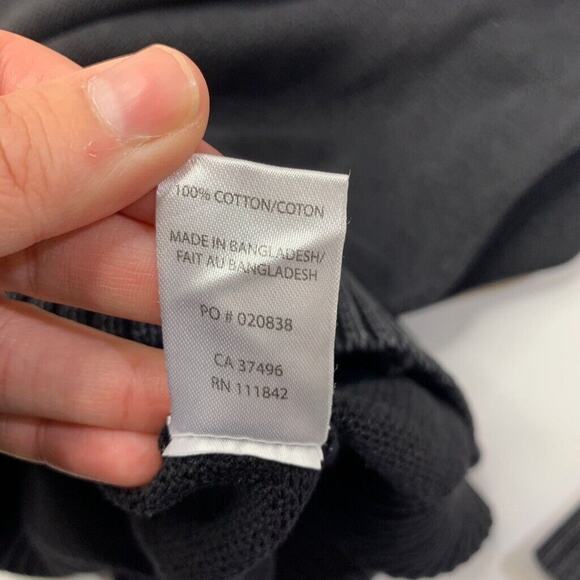 Levelwear Salute Sweater Mens XL Black Grey Cotton 1/4 Zip Mock Neck Pullover - Picture 12 of 14